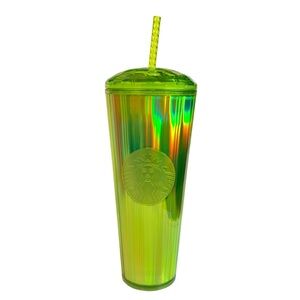 STARBUCKS Iridescent Green 24oz Tumbler with Dome Top